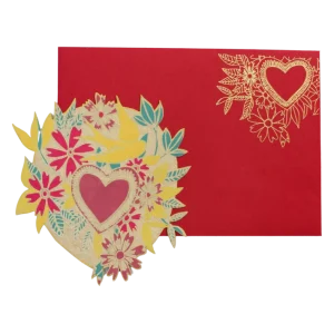 Floral Heart Greeting Card - C6