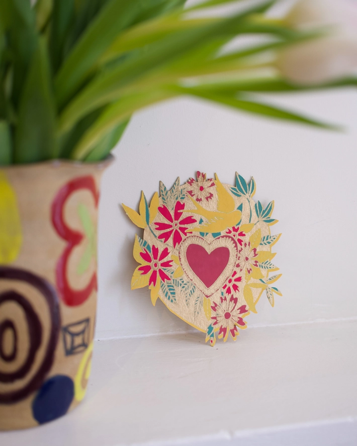 Floral Heart Greeting Card - C6 - Image 3