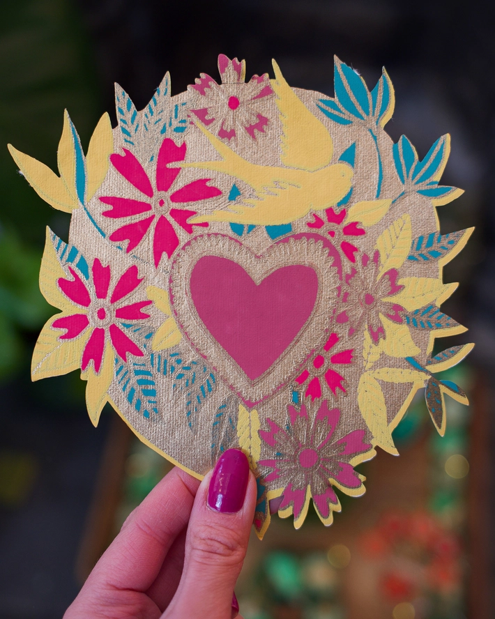 Floral Heart Greeting Card - C6 - Image 4