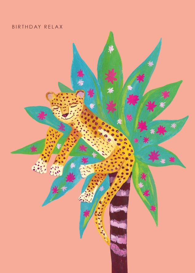 Leopard in a Tree Greeting Card - Image 2