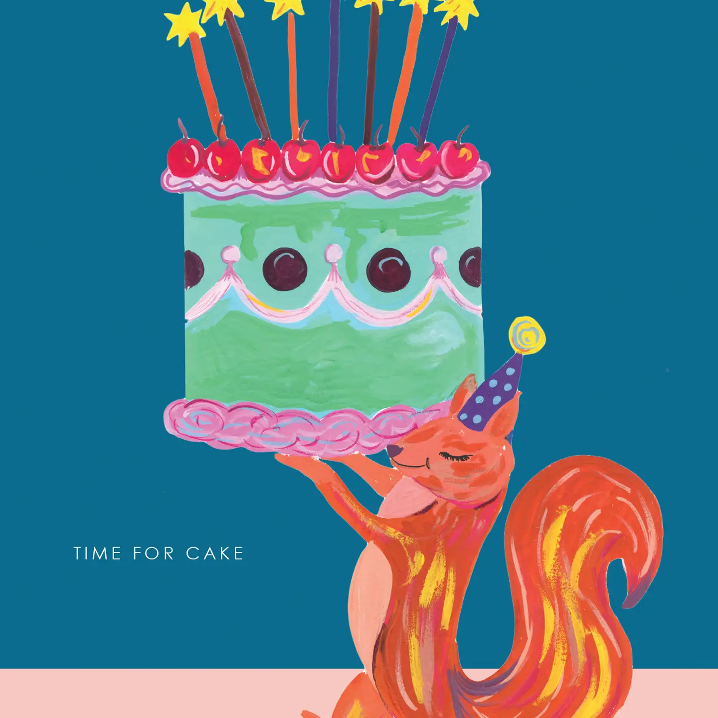 Squirrel and Cake Greeting Card - Image 2