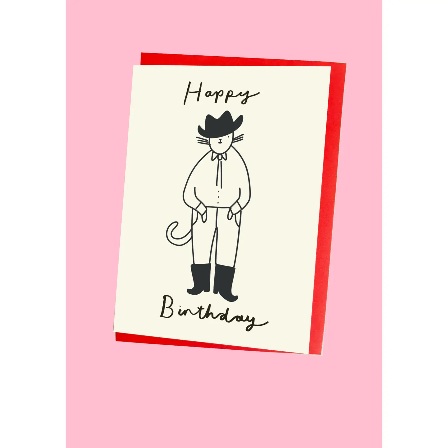 Cowboy Cat Birthday Card