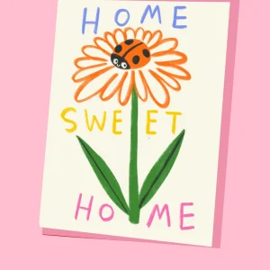 Ladybird Flower New Home Card
