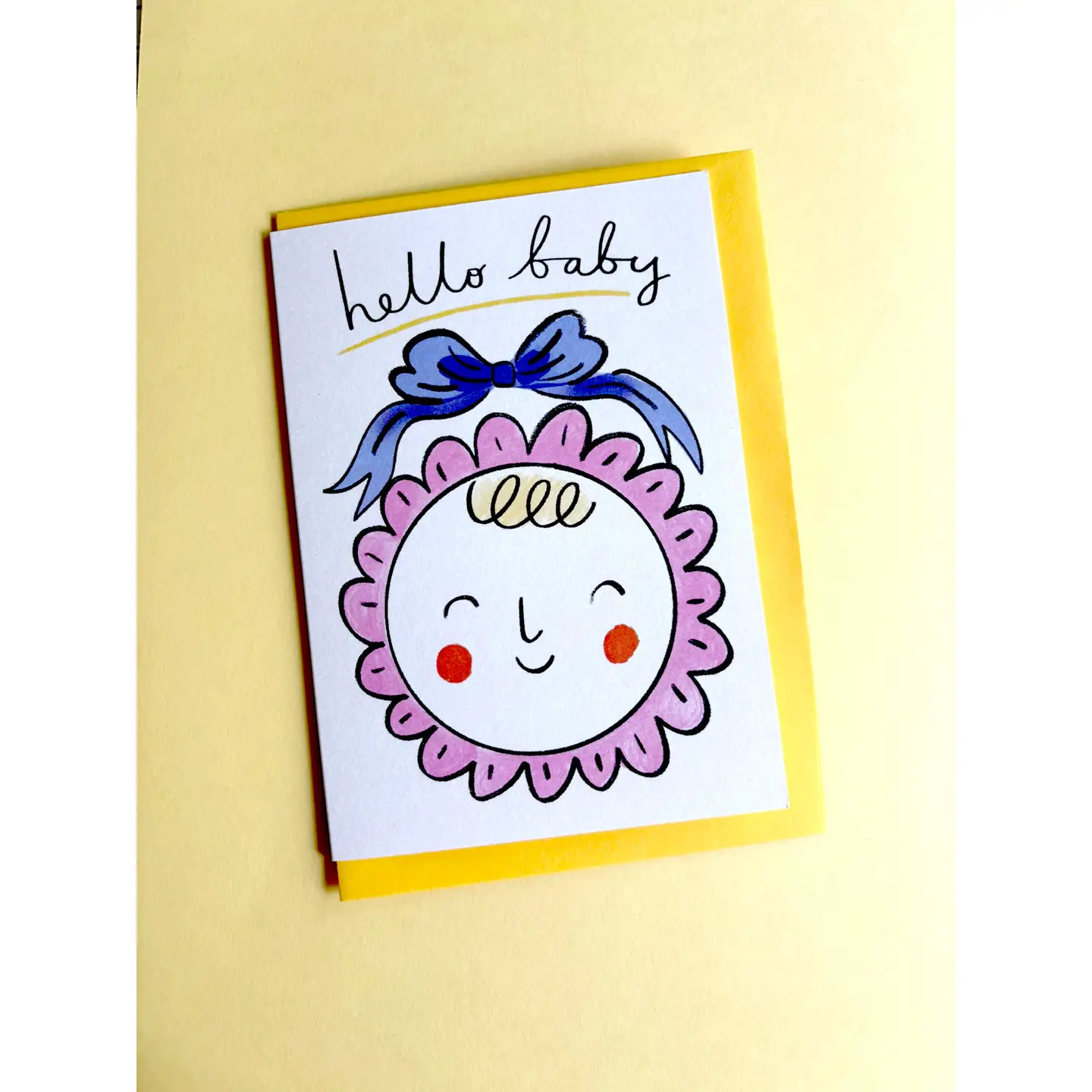 Hello Baby in Bonnet Card - Image 2