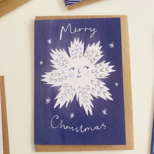 Smiling Snowflake Christmas Card