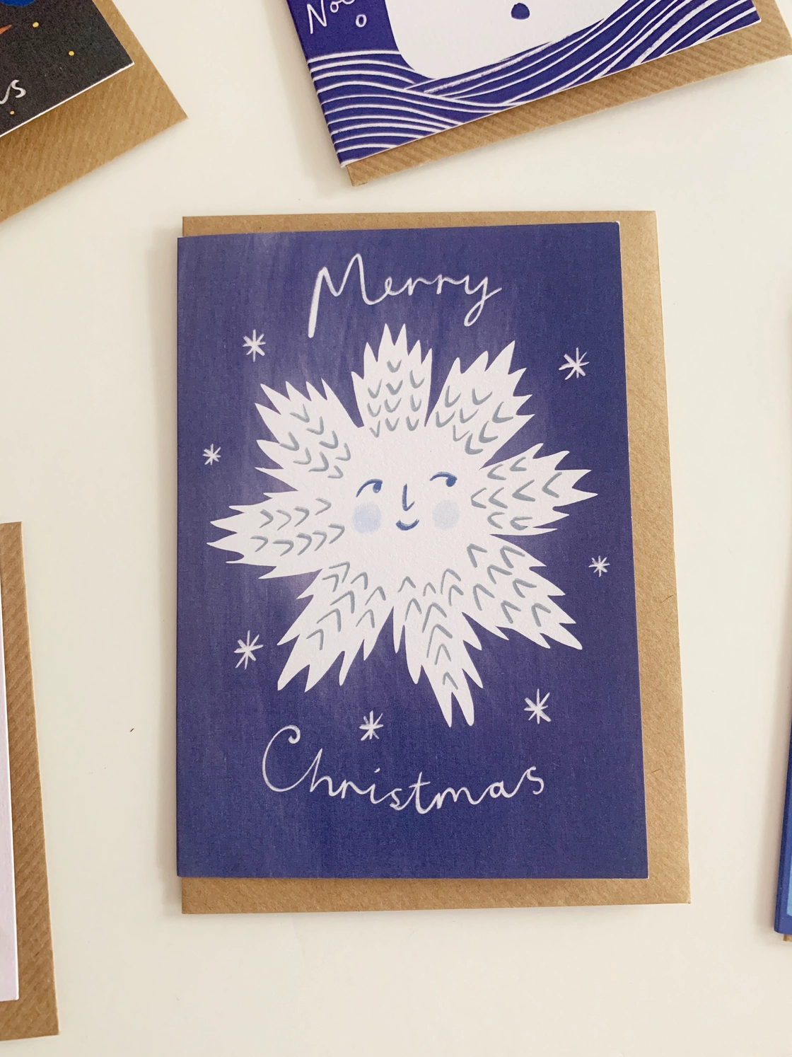 Smiling Snowflake Christmas Card
