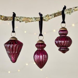 Manipur Baubles - Ruby - Set of 3