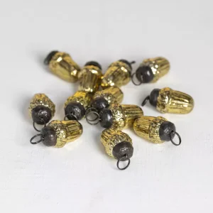 Mini Acorn Decorations - Gold Bag of 10