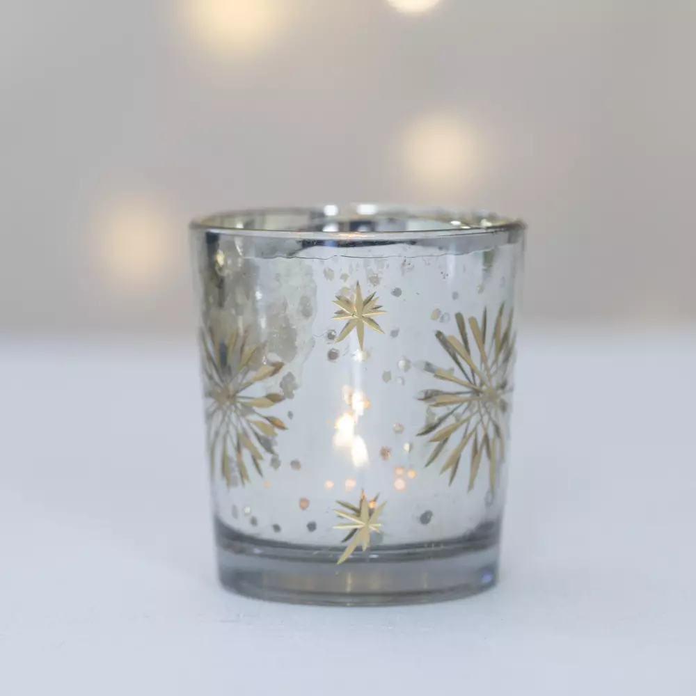 Etched Star Votive | Antique Silver - Image 2