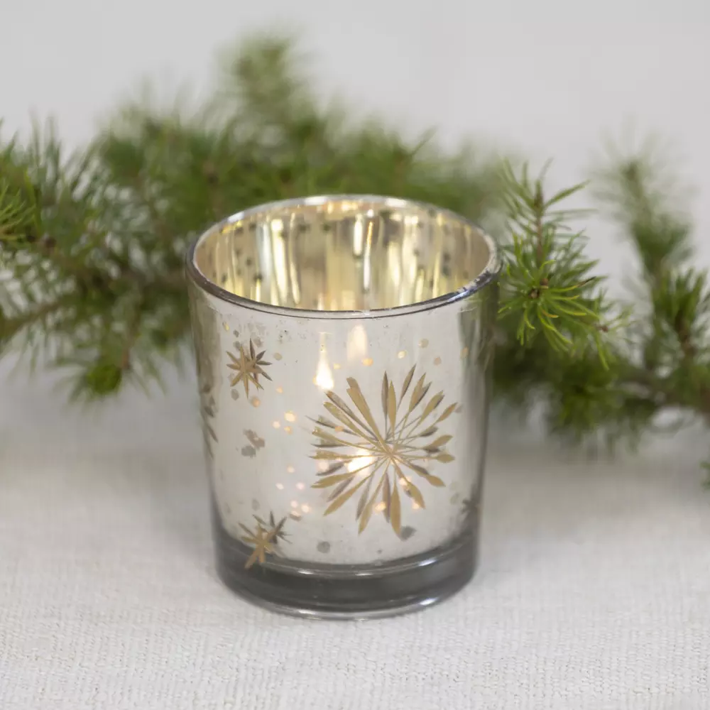 Etched Star Votive | Antique Silver - Image 4