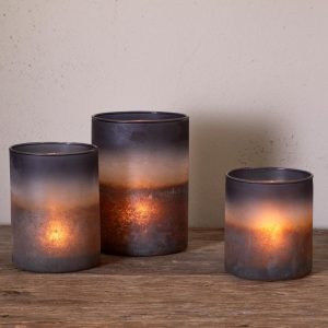 Etti Tealight Holders - Navy & Smoke