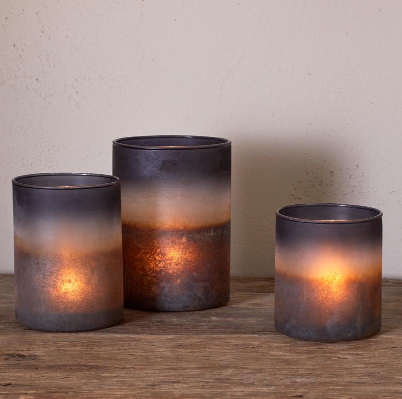 Etti Tealight Holders - Navy & Smoke