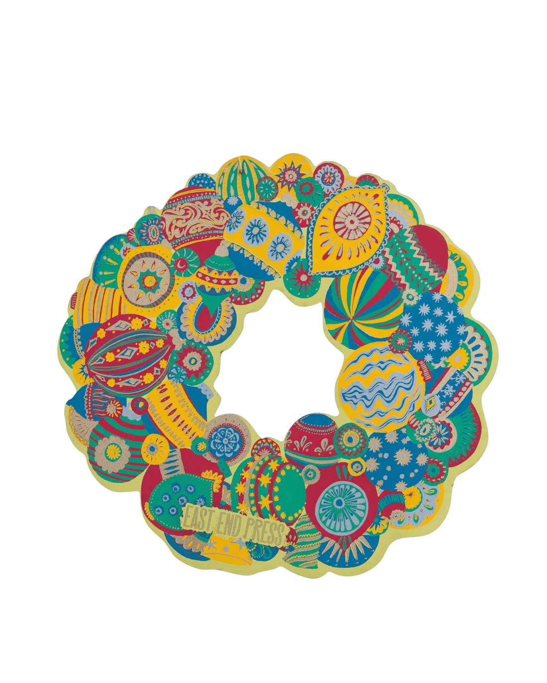 Cotton Board Christmas Bauble Wreath - Image 2