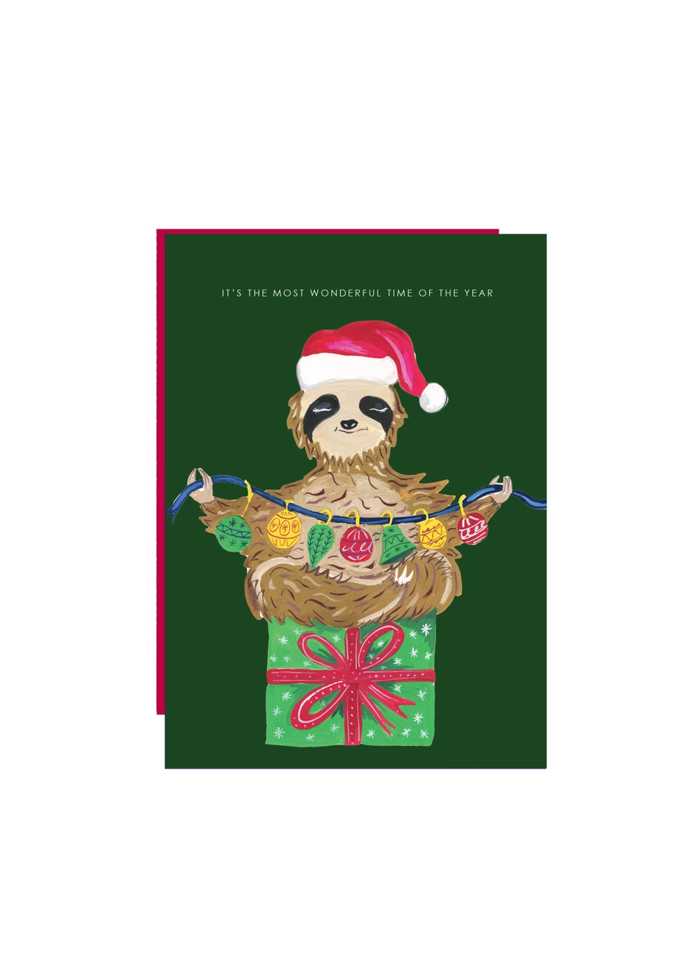 Festive Sloth Christmas Card