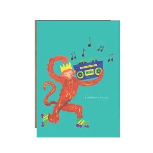 Musical Monkey Birthday Greeting Card