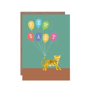 Tiger New Baby Greeting Card