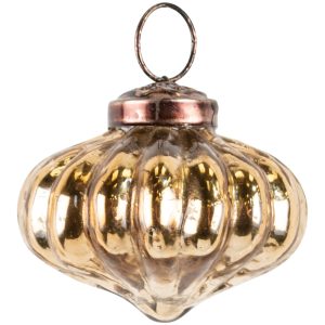 Small Pumpkin Antique Gold Decoration