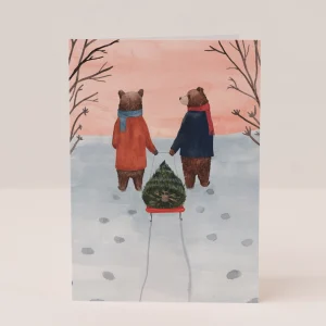 Snowy Walk Christmas Cards - Pack of 6