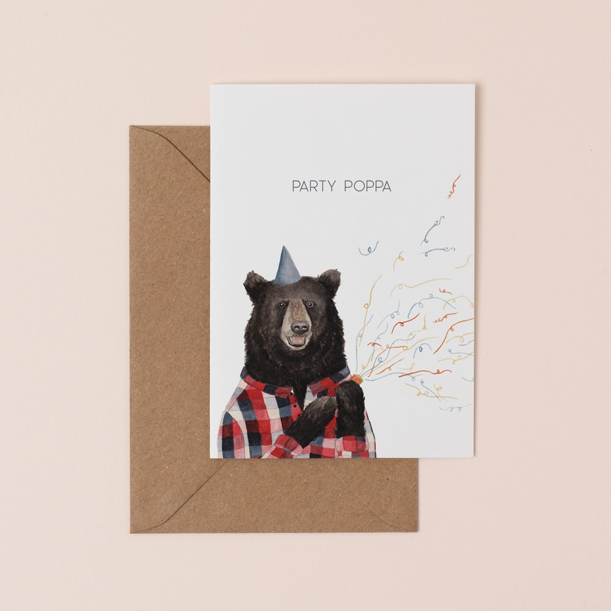Party Poppa Greeting Card