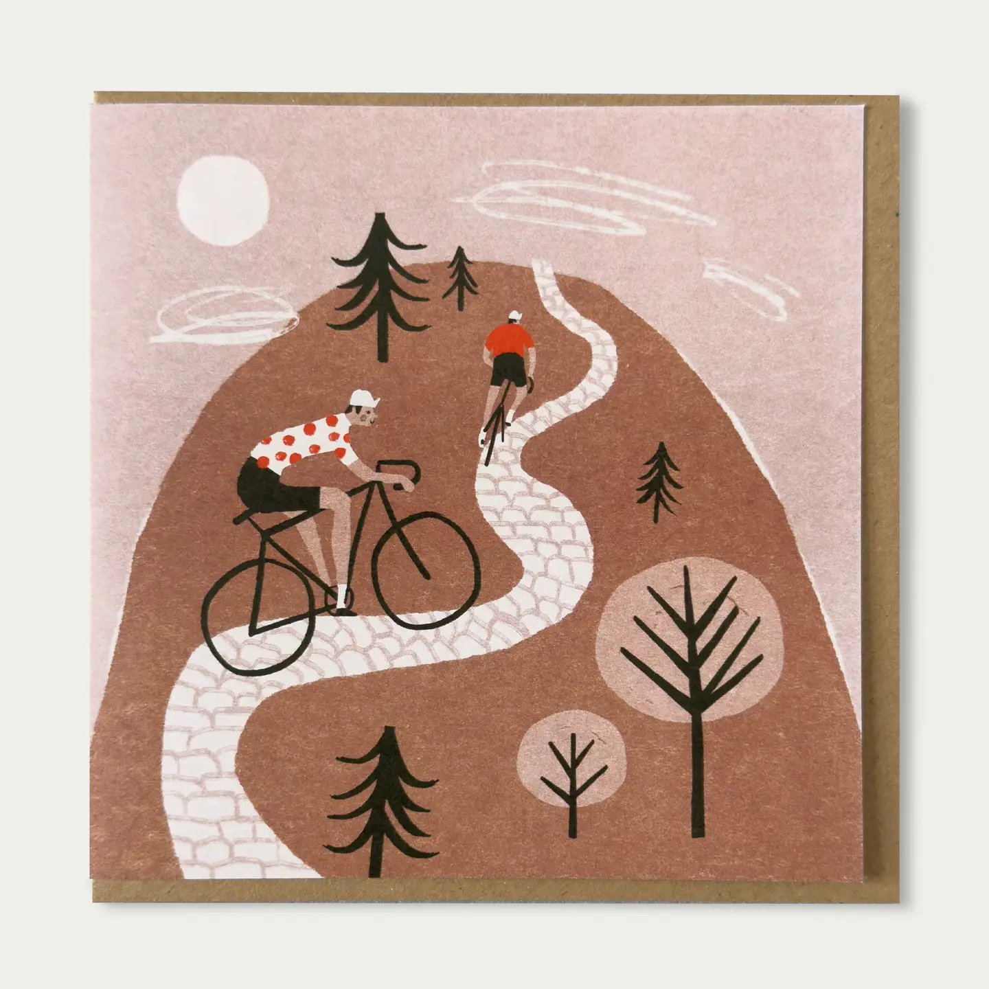 Cycling Climb Greeting Card