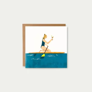 Paddle and a Cocktail Greeting Card