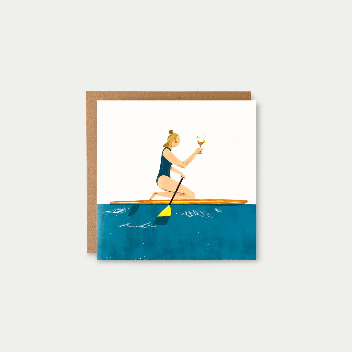 Paddle and a Cocktail Greeting Card