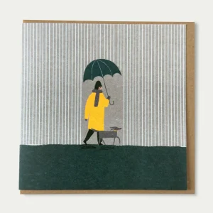 Walk in the Rain Greeting Card