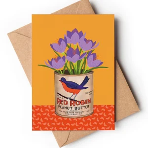 Crocus Tin Greeting Card