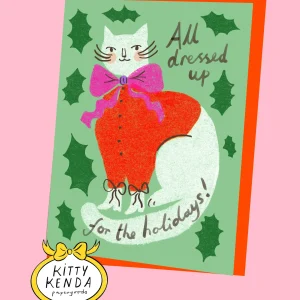 All Dressed Up Christmas Cat Card