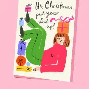 Feet Up Christmas Card