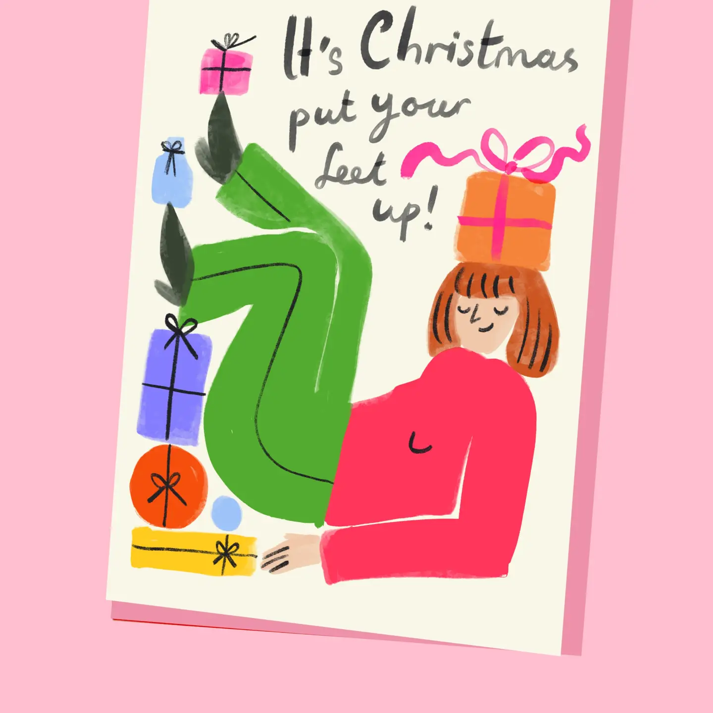 Feet Up Christmas Card