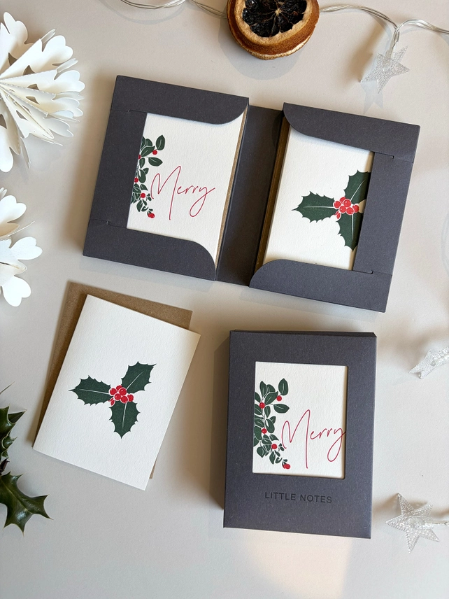 Holly and Ivy Bauble Little Notes Card Set - Boxed
