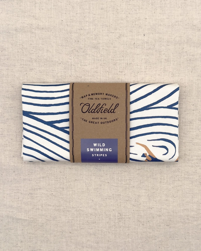 Swimming Pattern Tea Towel