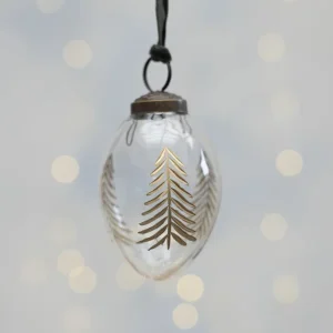 Gold Etched Tree Oval Decoration