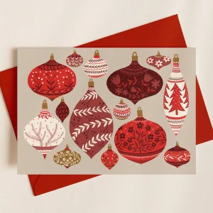 Vintage Christmas Bauble Card