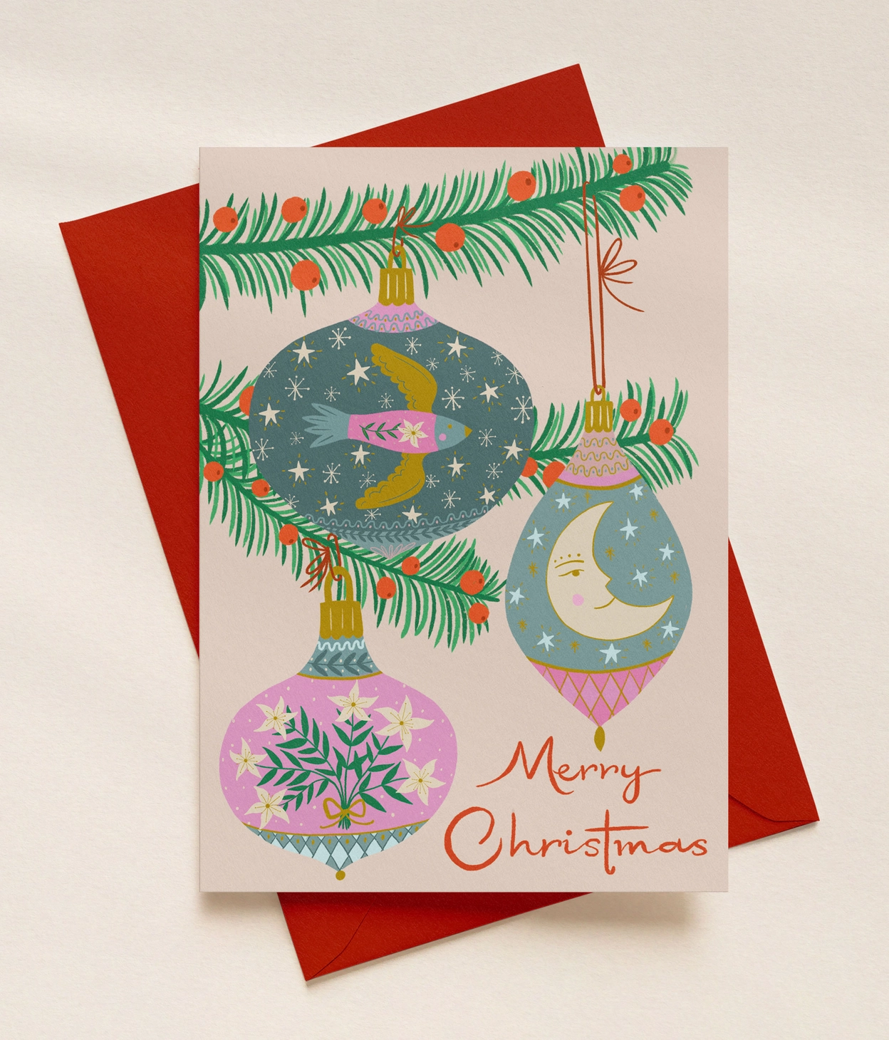 Whimsical Christmas Bauble Card