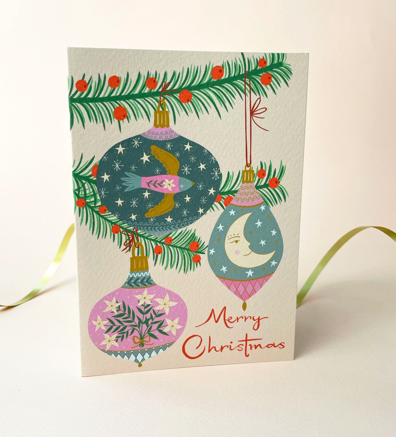 Whimsical Christmas Bauble Card - Image 3