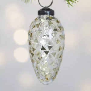 Gold Confetti Cone Bauble